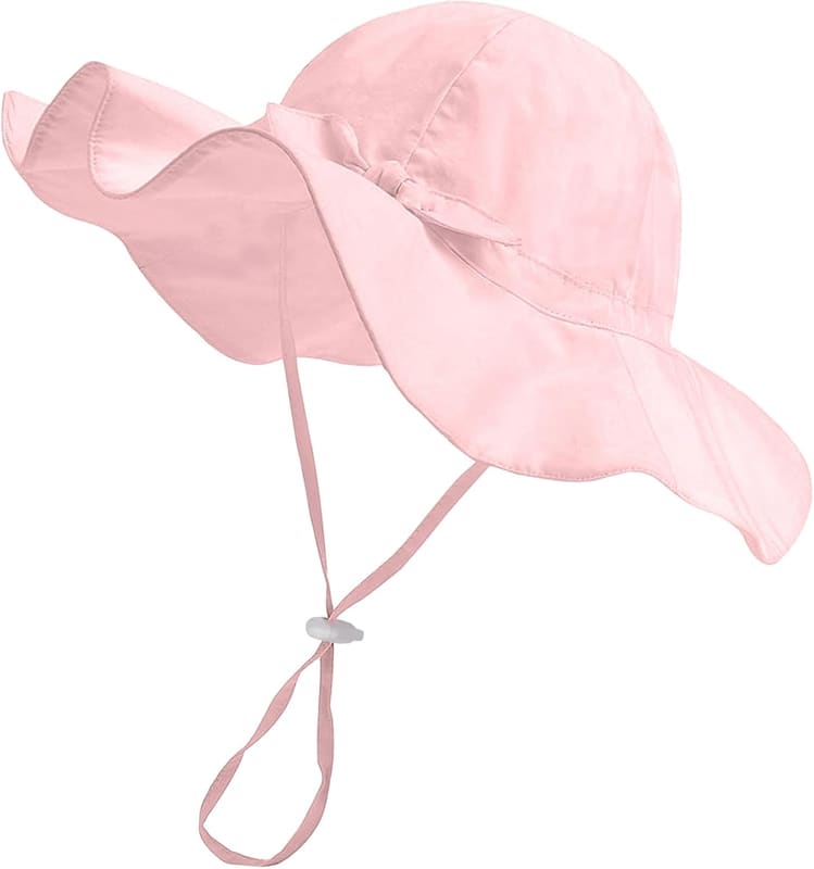 Baby girl wide brim hat