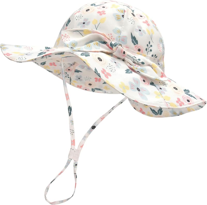 Baby girl wide brim hat