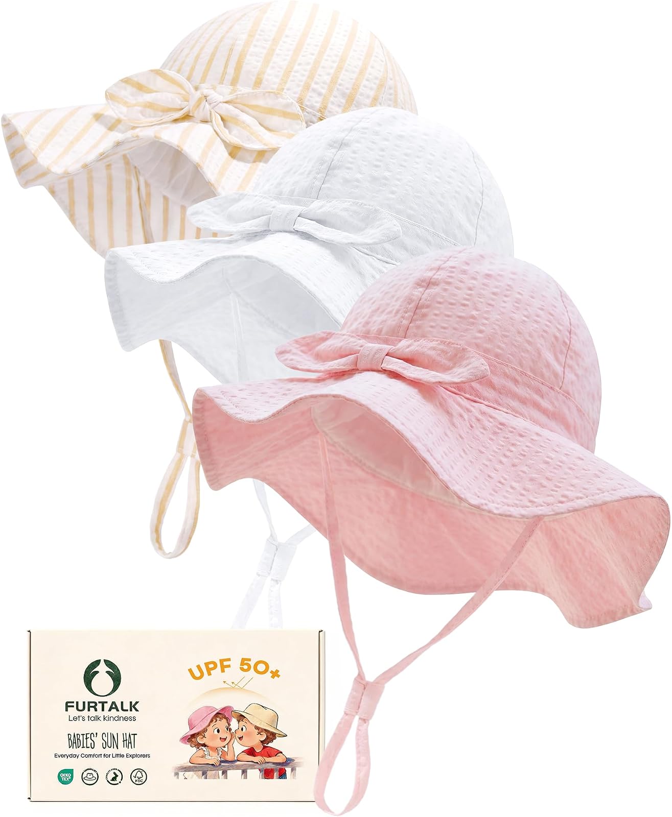 Baby sun hat three pack