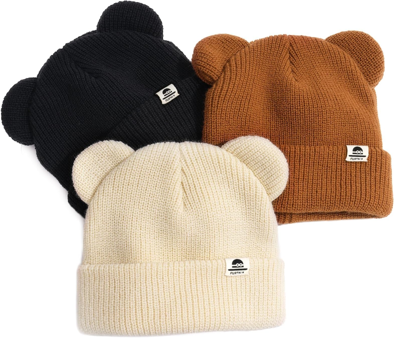 Bear ear baby beanie