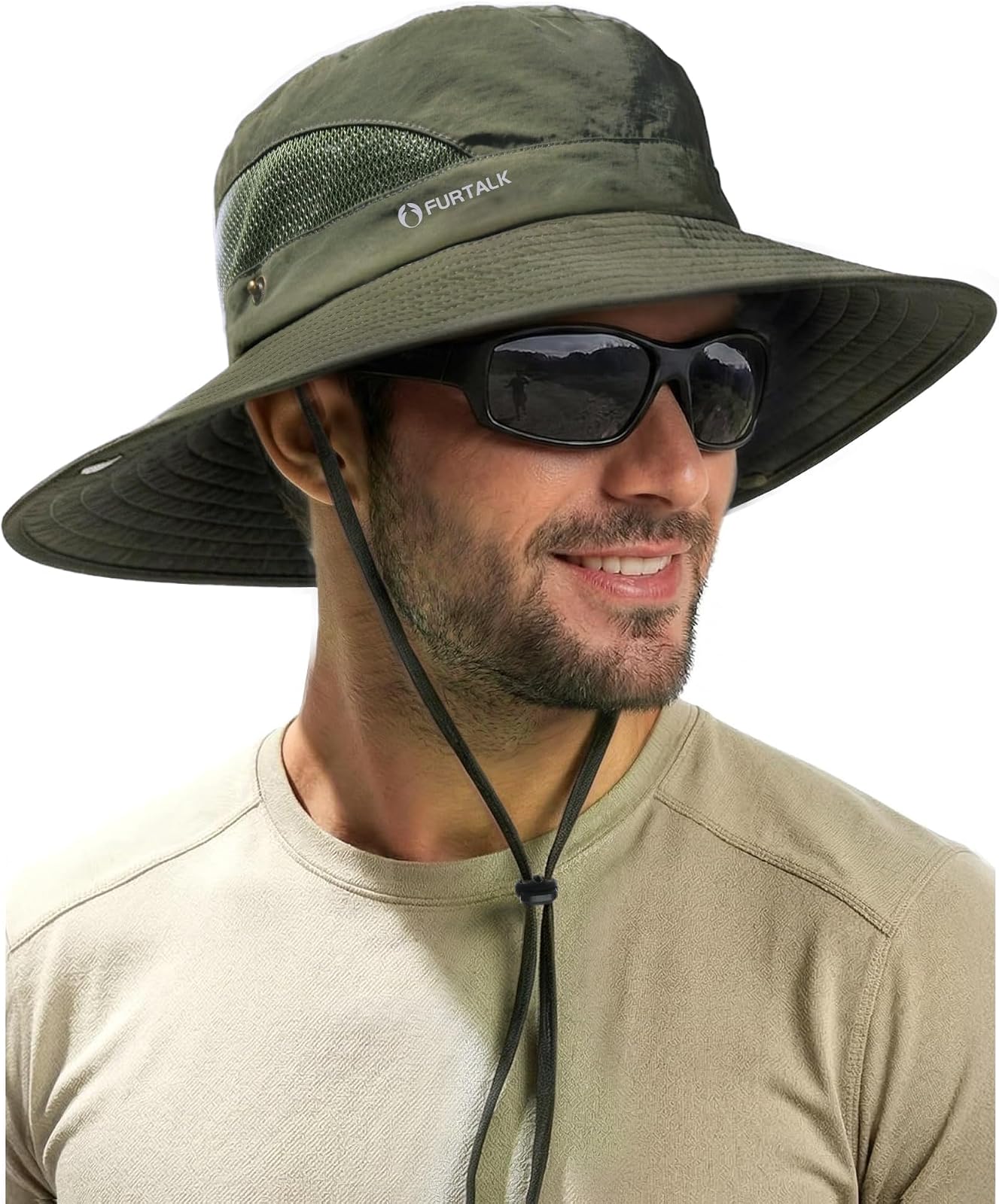 Breathable bucket sun hat in green