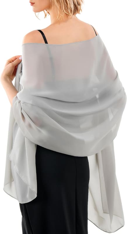 Chiffon bridal shawl