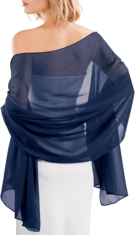 Chiffon bridal shawl