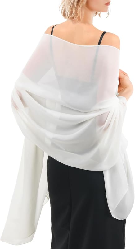 Chiffon bridal shawl