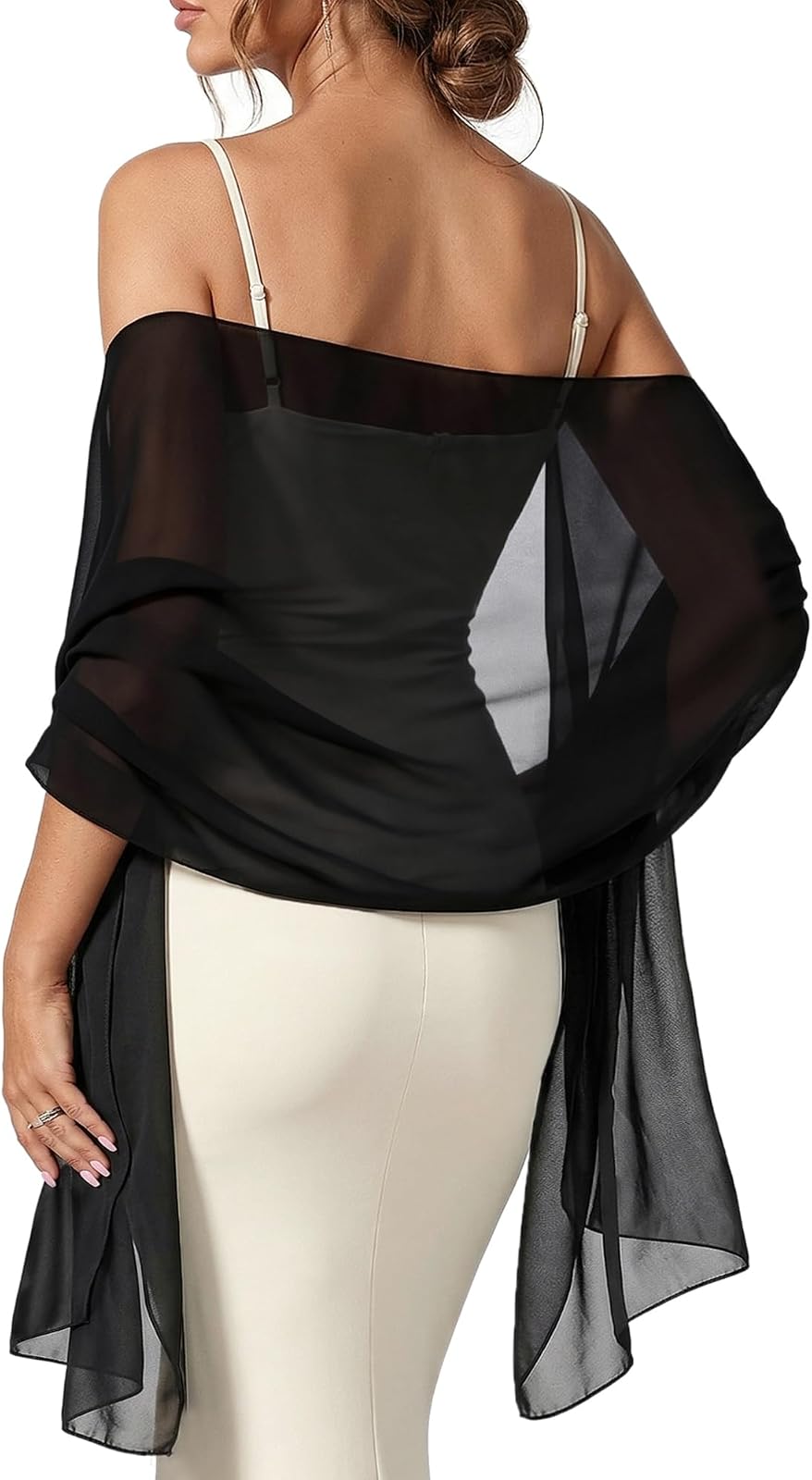 Chiffon bridal shawl