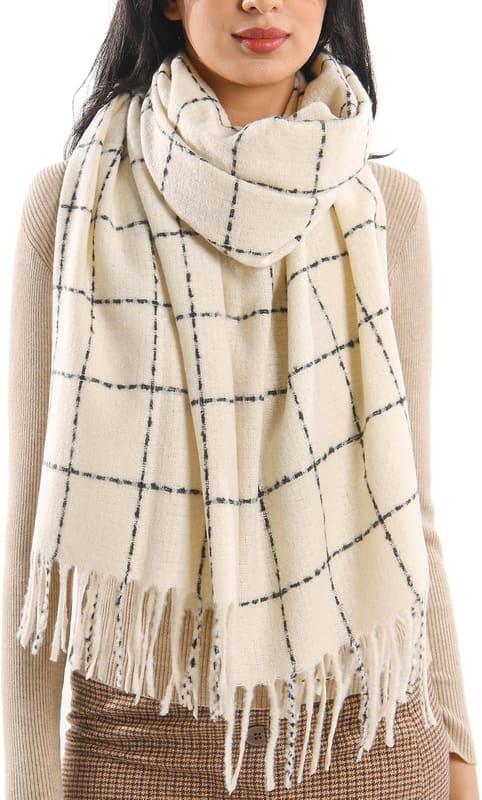 Chunky plaid scarf