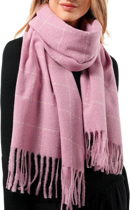 Chunky plaid scarf