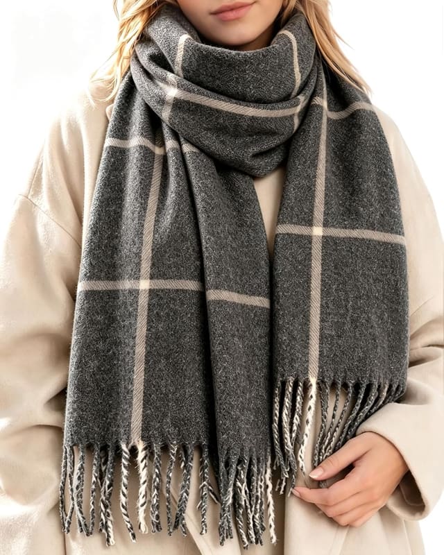 Chunky Plaid shawl wrap