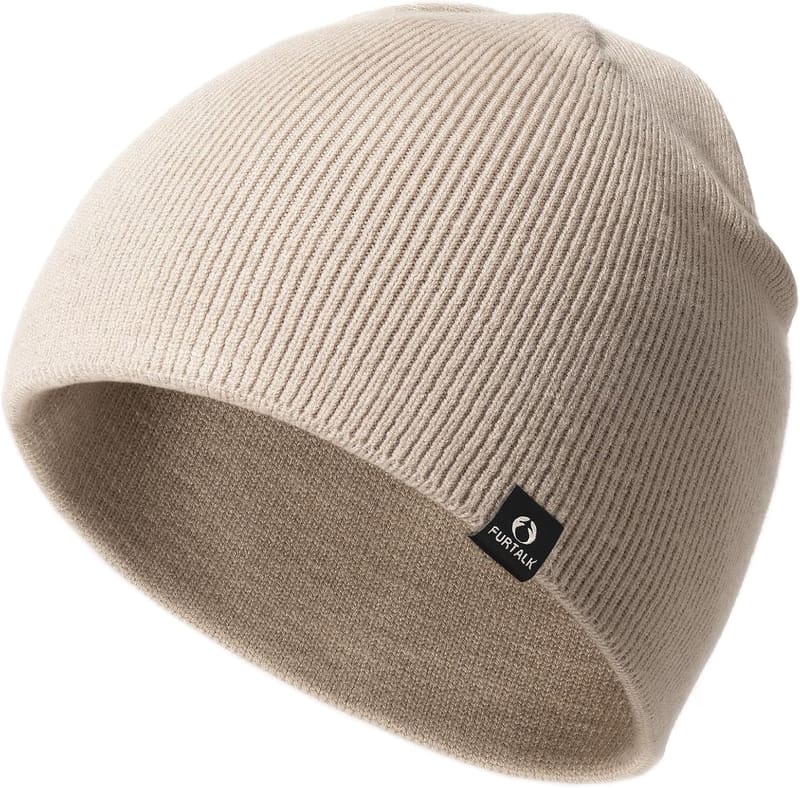 Double layer cuffless beanie