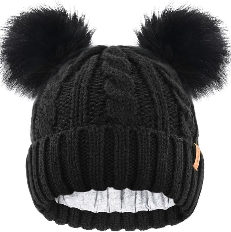 Double pom toddler beanie