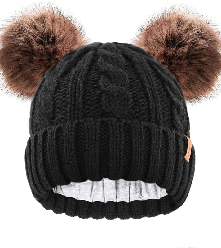 Double pom toddler beanie