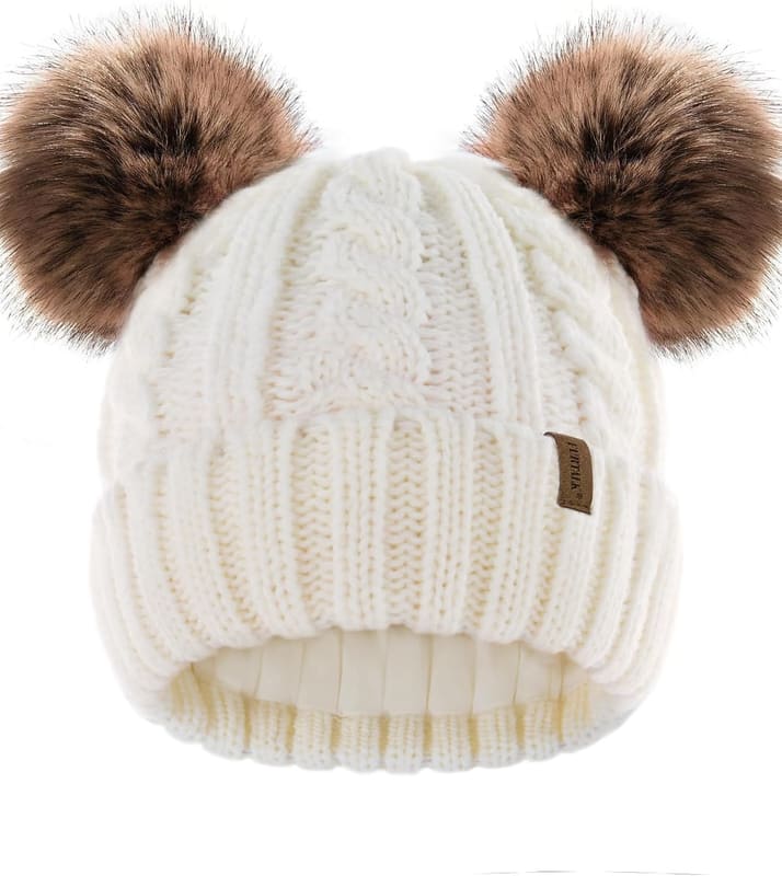 Double pom toddler beanie