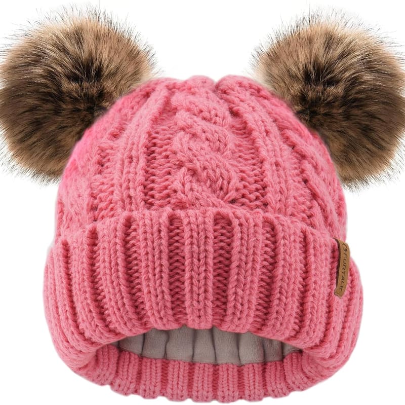 Double pom toddler beanie