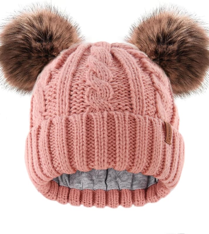 Double pom toddler beanie