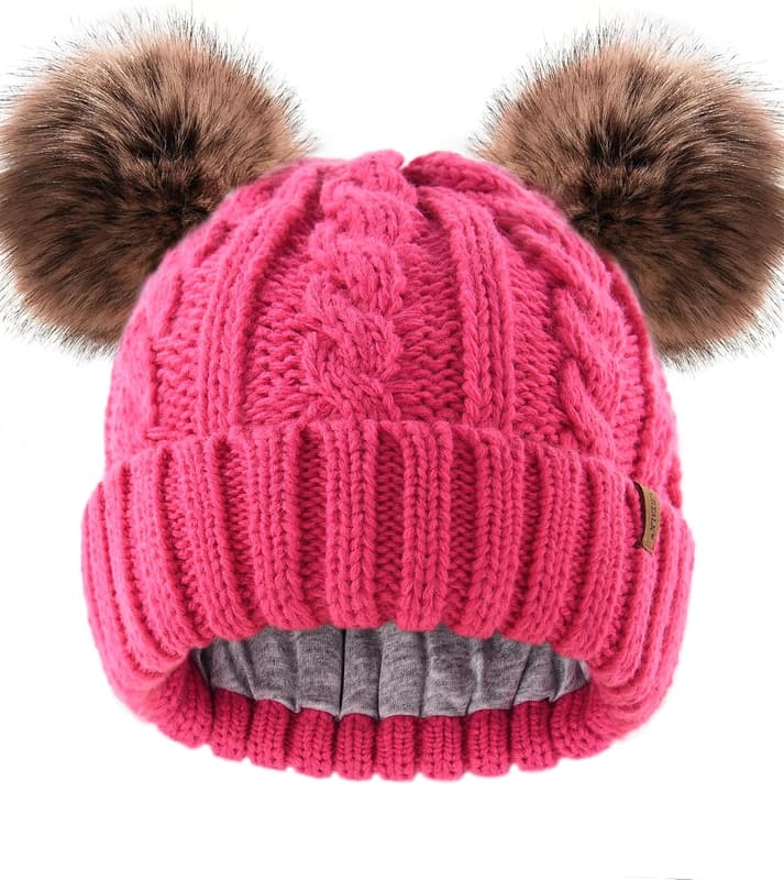 Double pom toddler beanie