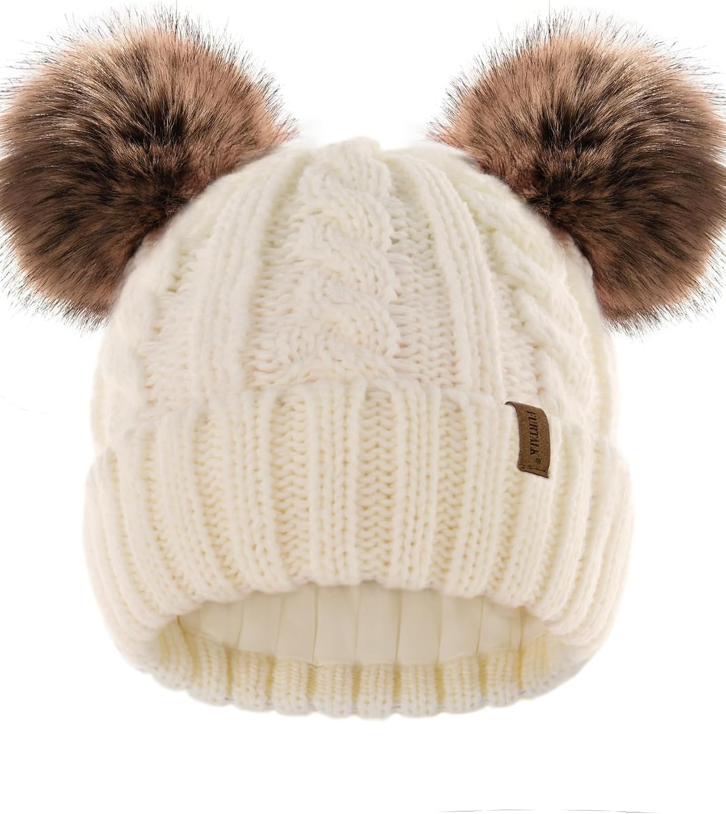 Double pom toddler beanie