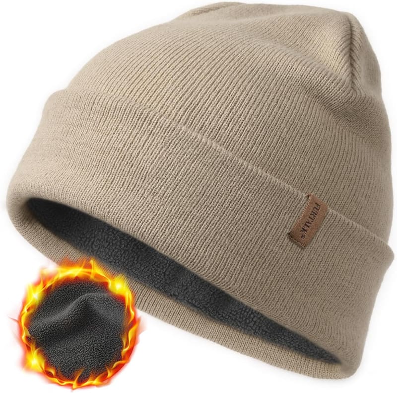 Fleece lined cuffed beanie