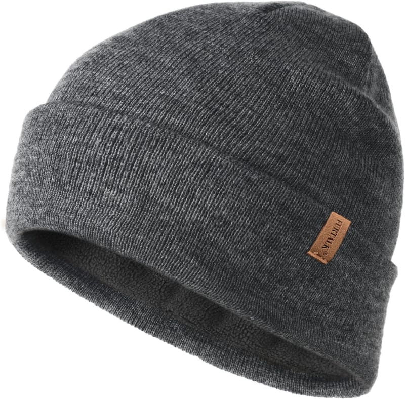 Fleece lined cuffed beanie