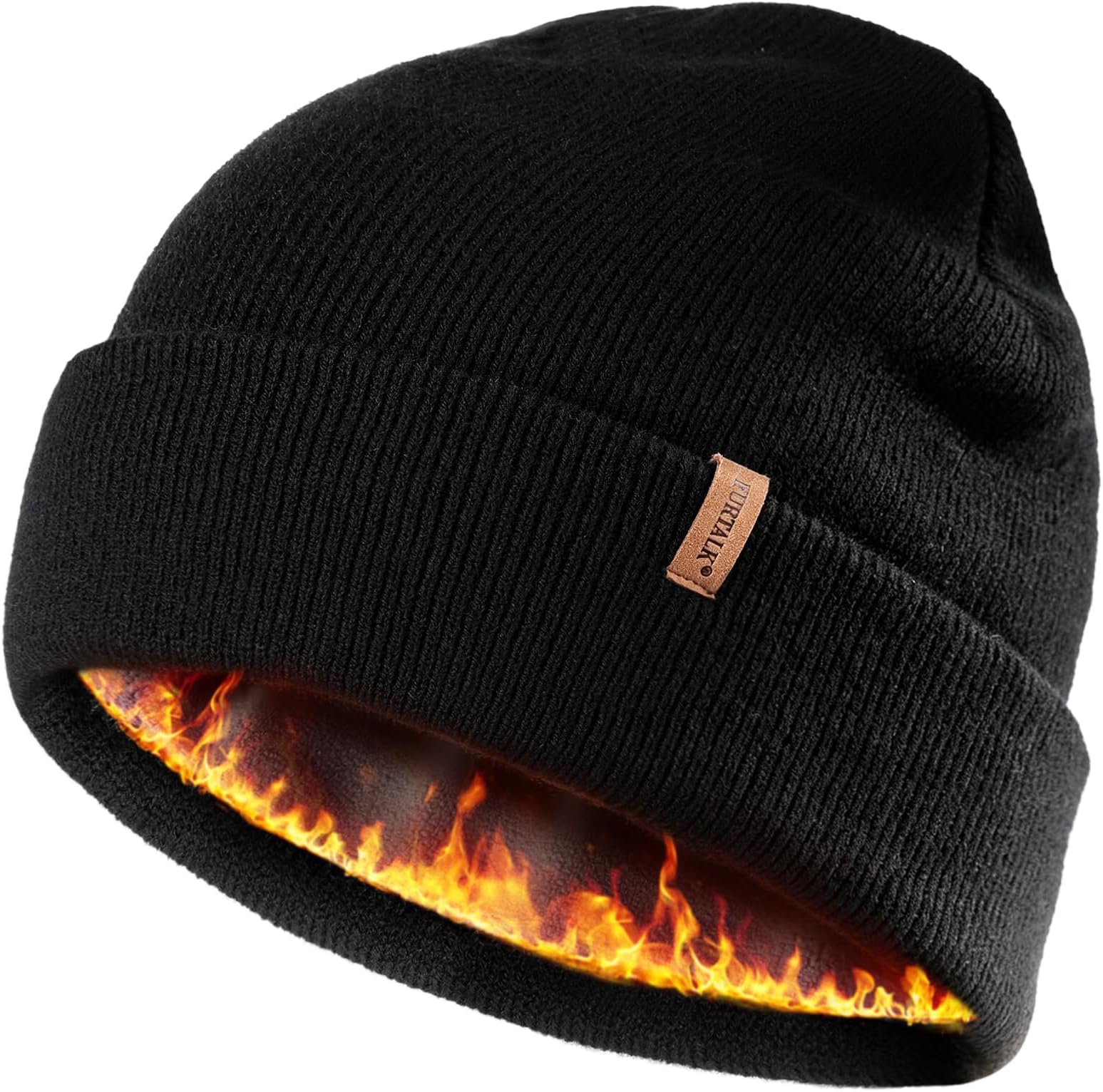 Fleece lined cuffed beanie