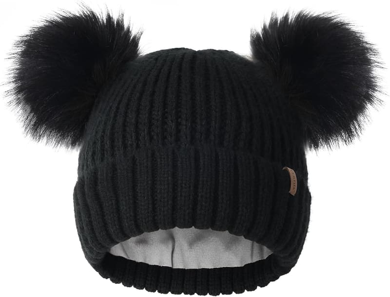 Fleece lined kids beanie