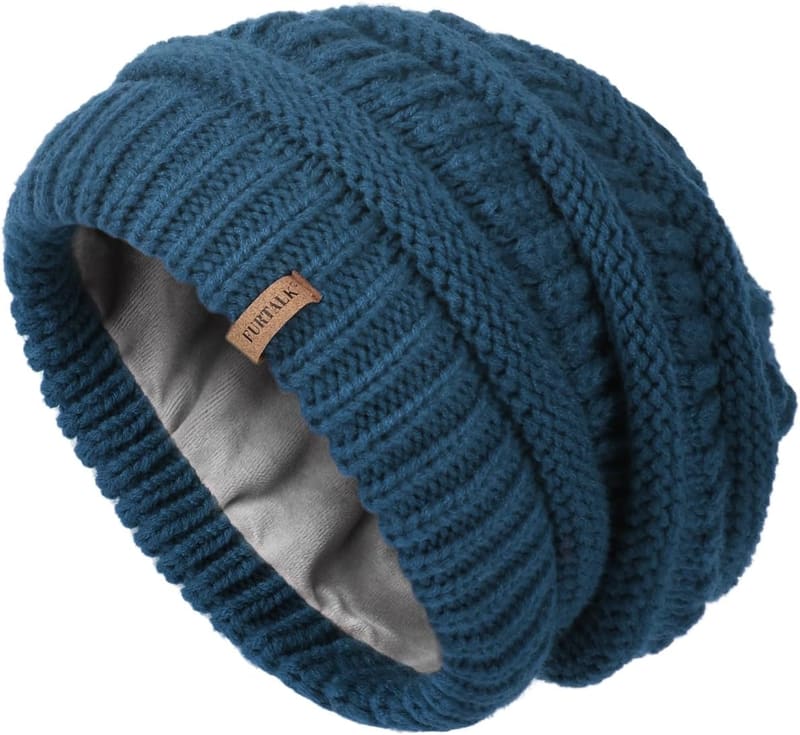 Fleece lined slouchy beanie
