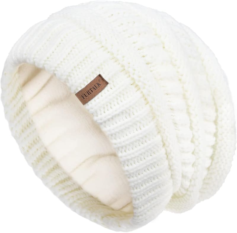 Fleece lined slouchy beanie