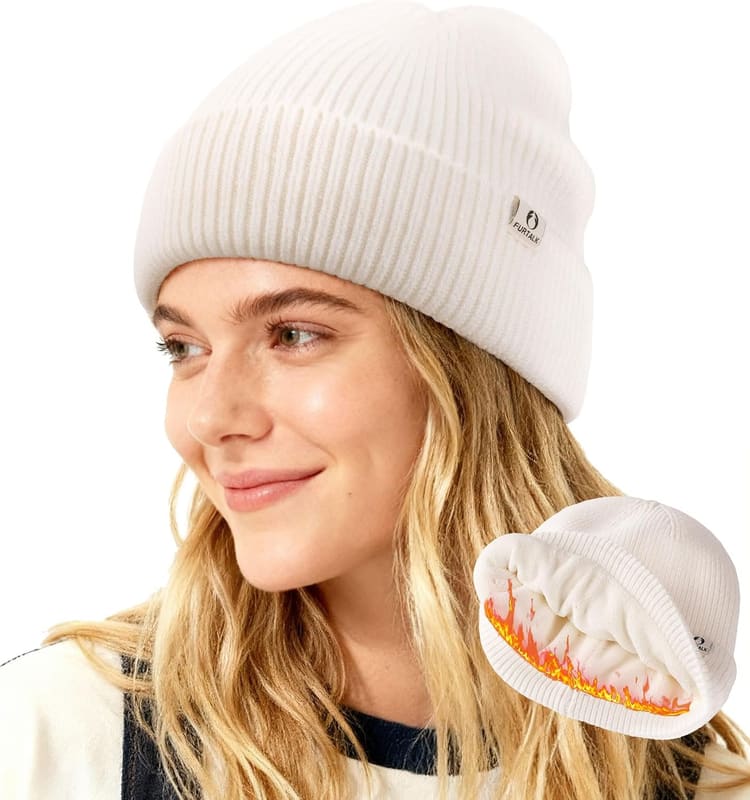 Fleece lined Slouchy skull cap