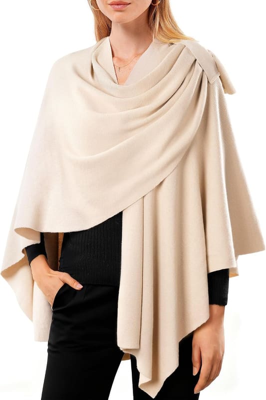 Large poncho shawl cape