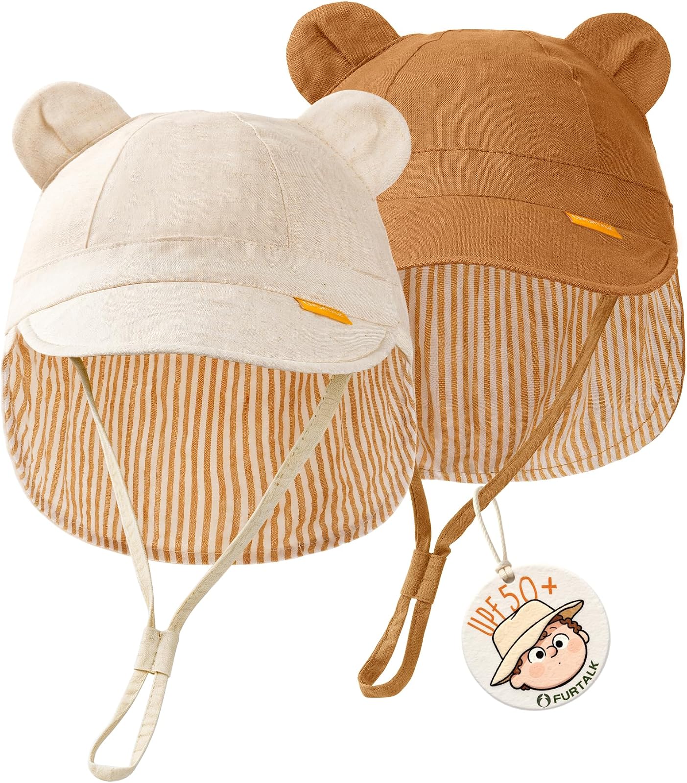 Linen baby sun hat