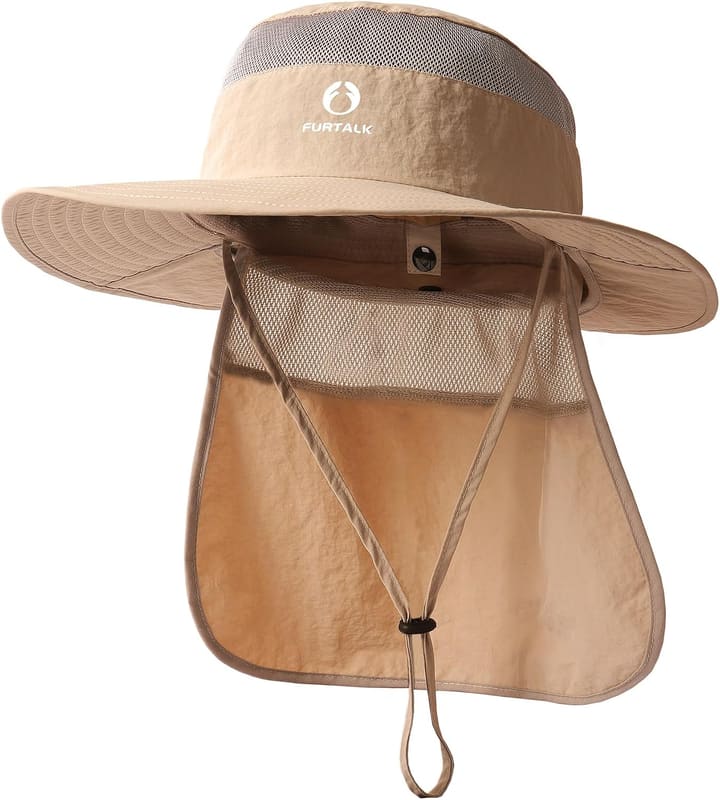 Neck flap fishing hat