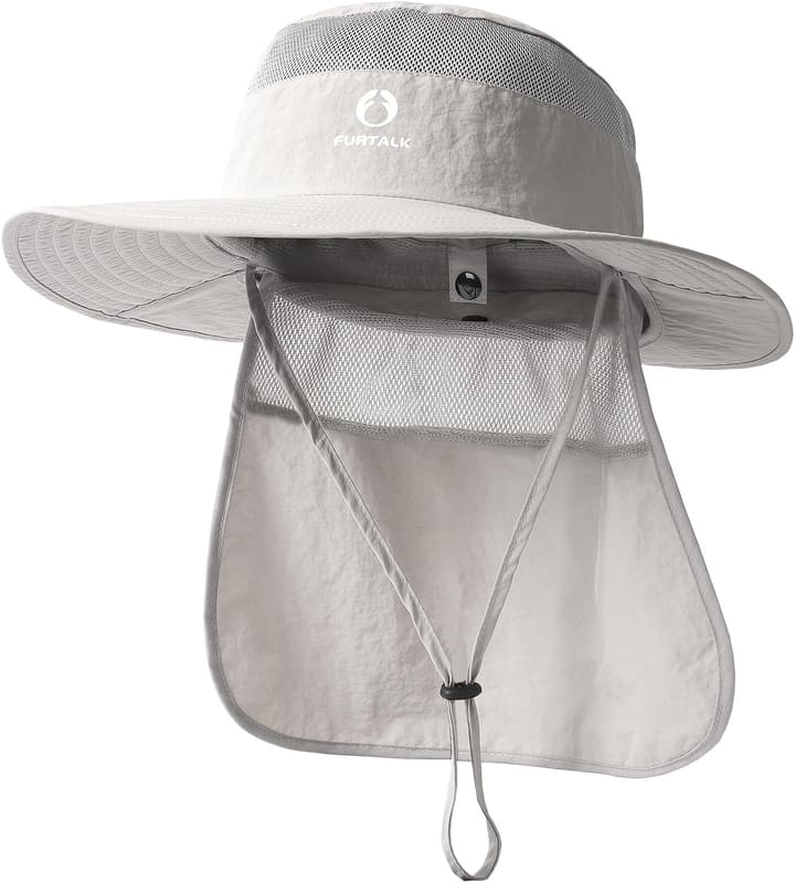 Neck flap fishing hat