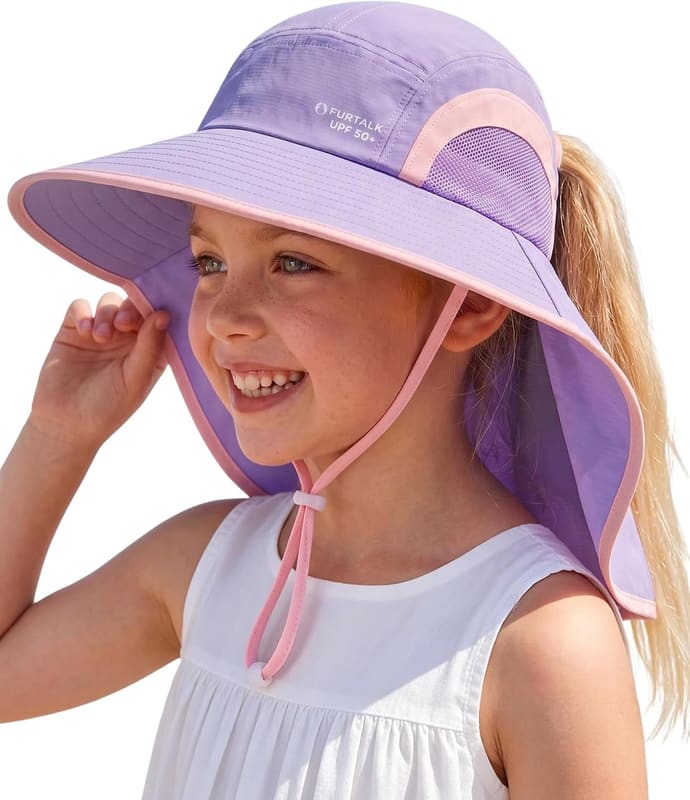 Neck flap toddler sun hat