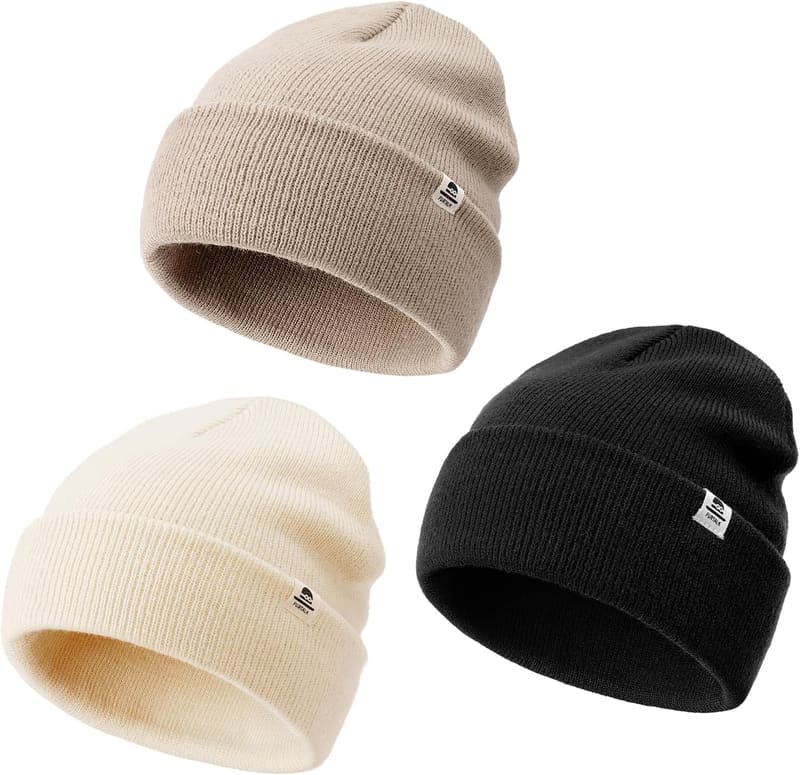 Newborn skull cap, three pack