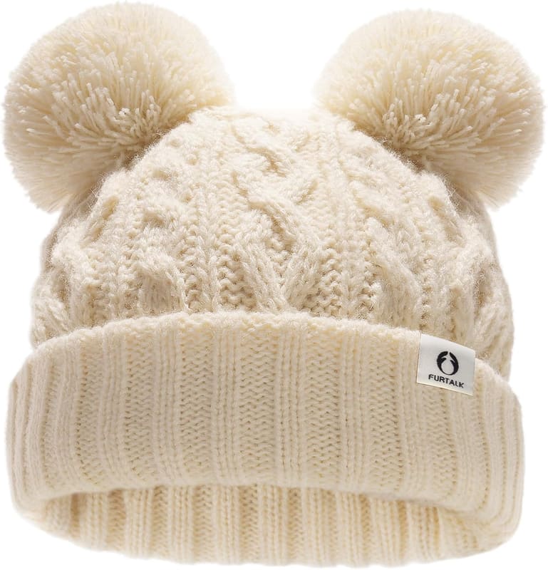 Pom pom baby beanie