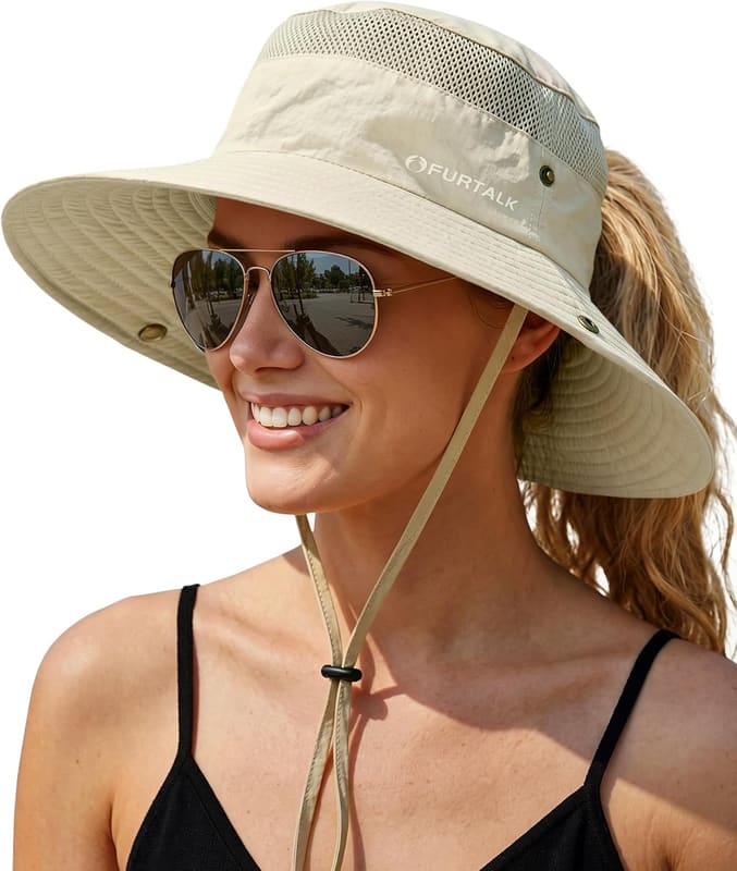 Ponytail hiking sun hat
