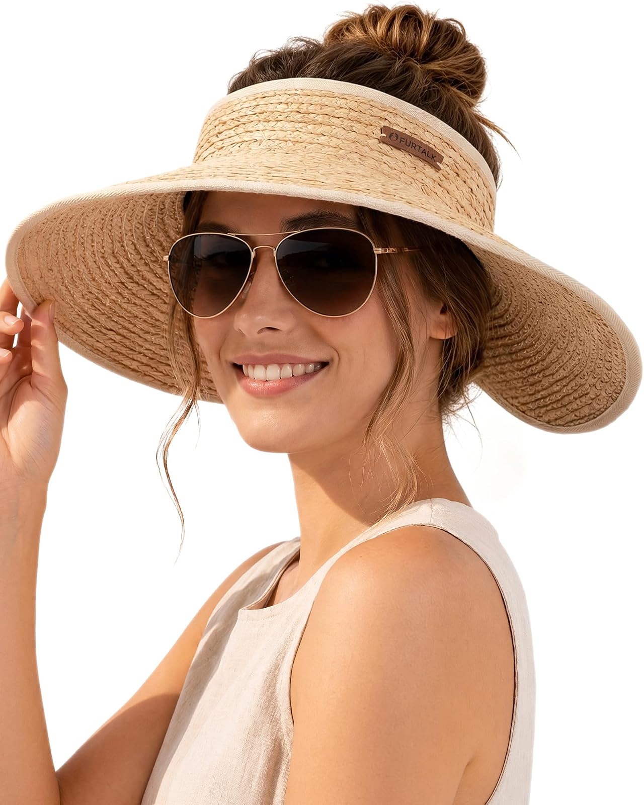 Raffia wide brim hat