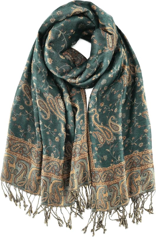 Reversible paisley shawl