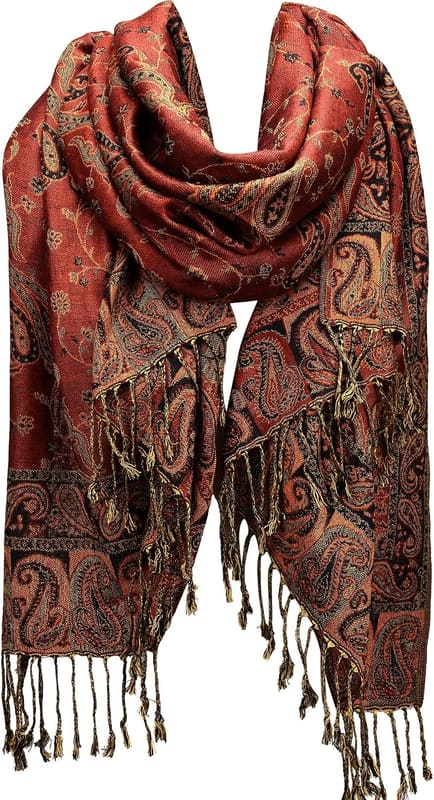Reversible paisley shawl