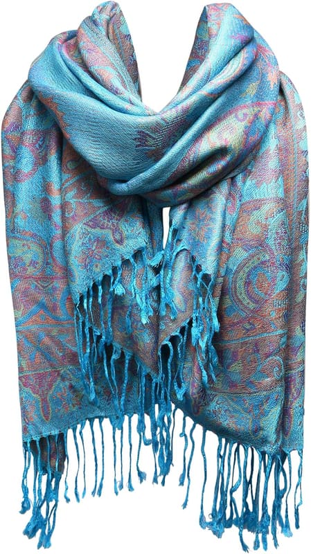 Reversible paisley shawl