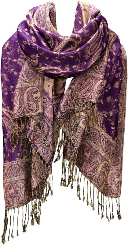Reversible paisley shawl
