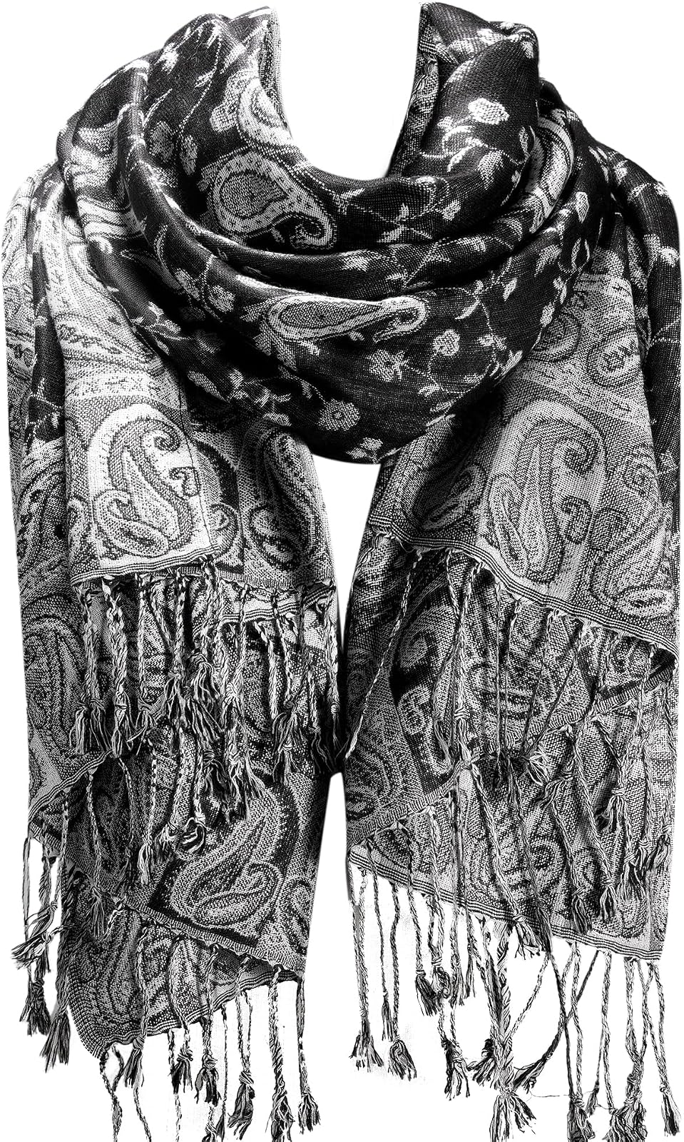 Reversible paisley shawl
