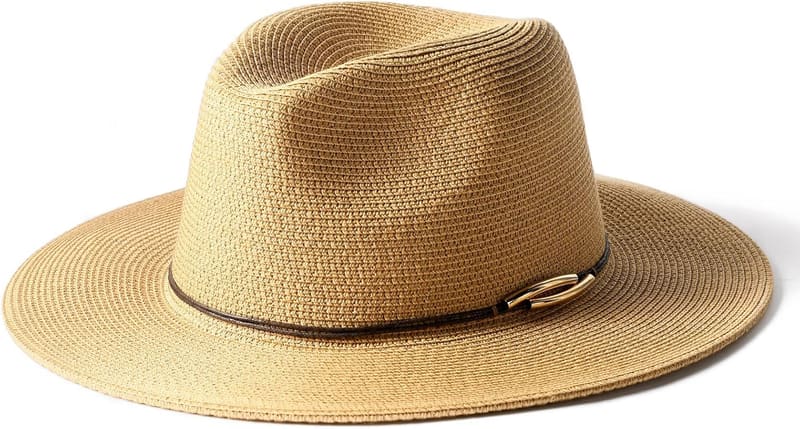 Ribbon band straw fedora