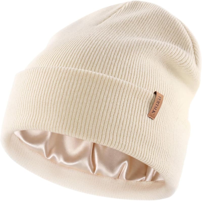 Satin lined slouchy beanie