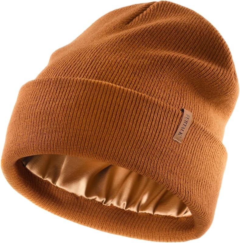 Satin lined slouchy beanie