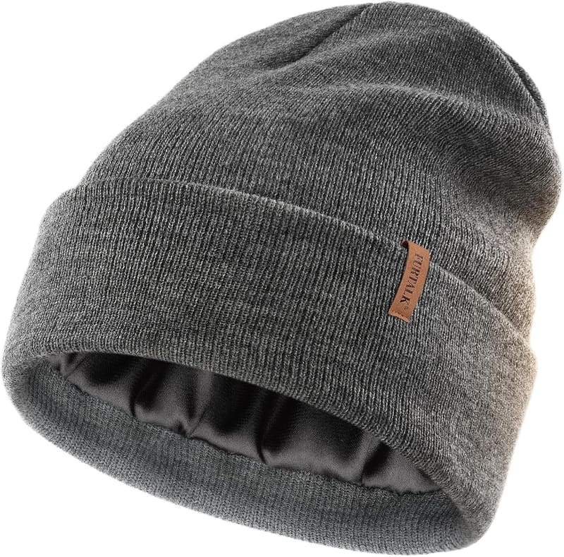 Satin lined slouchy beanie