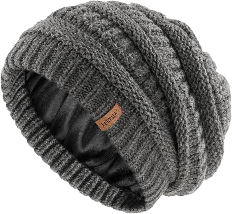Satin lined Slouchy beanie