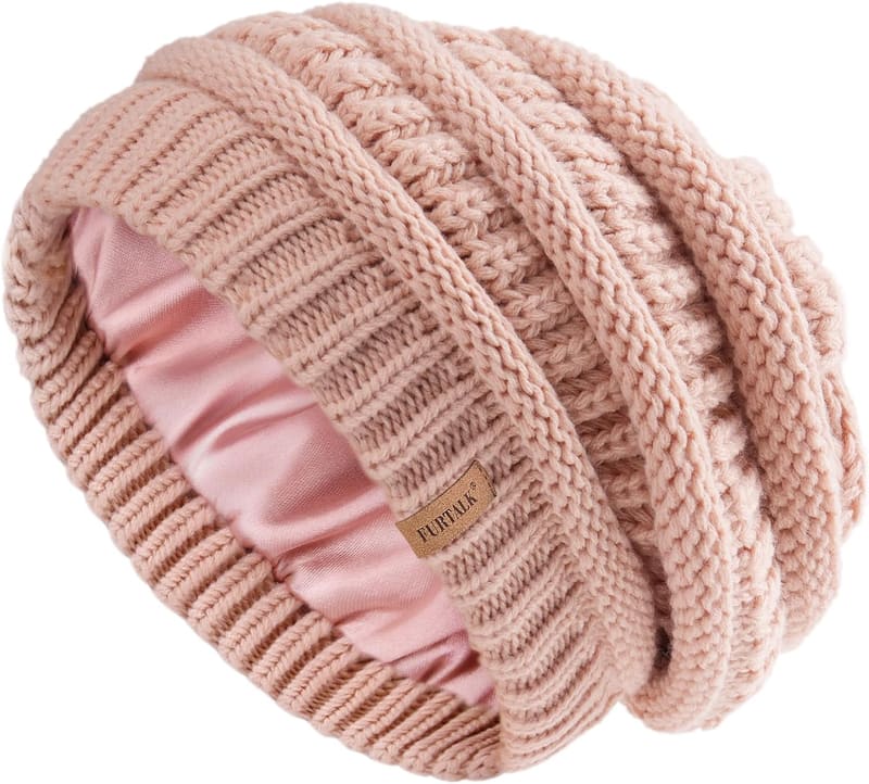 Satin lined Slouchy beanie