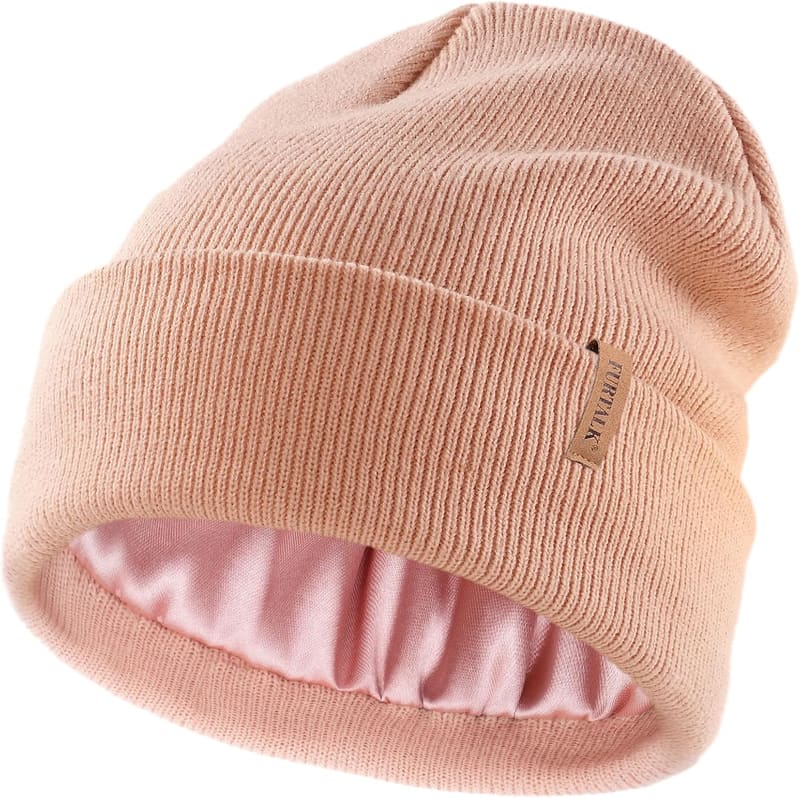Satin lined slouchy beanie