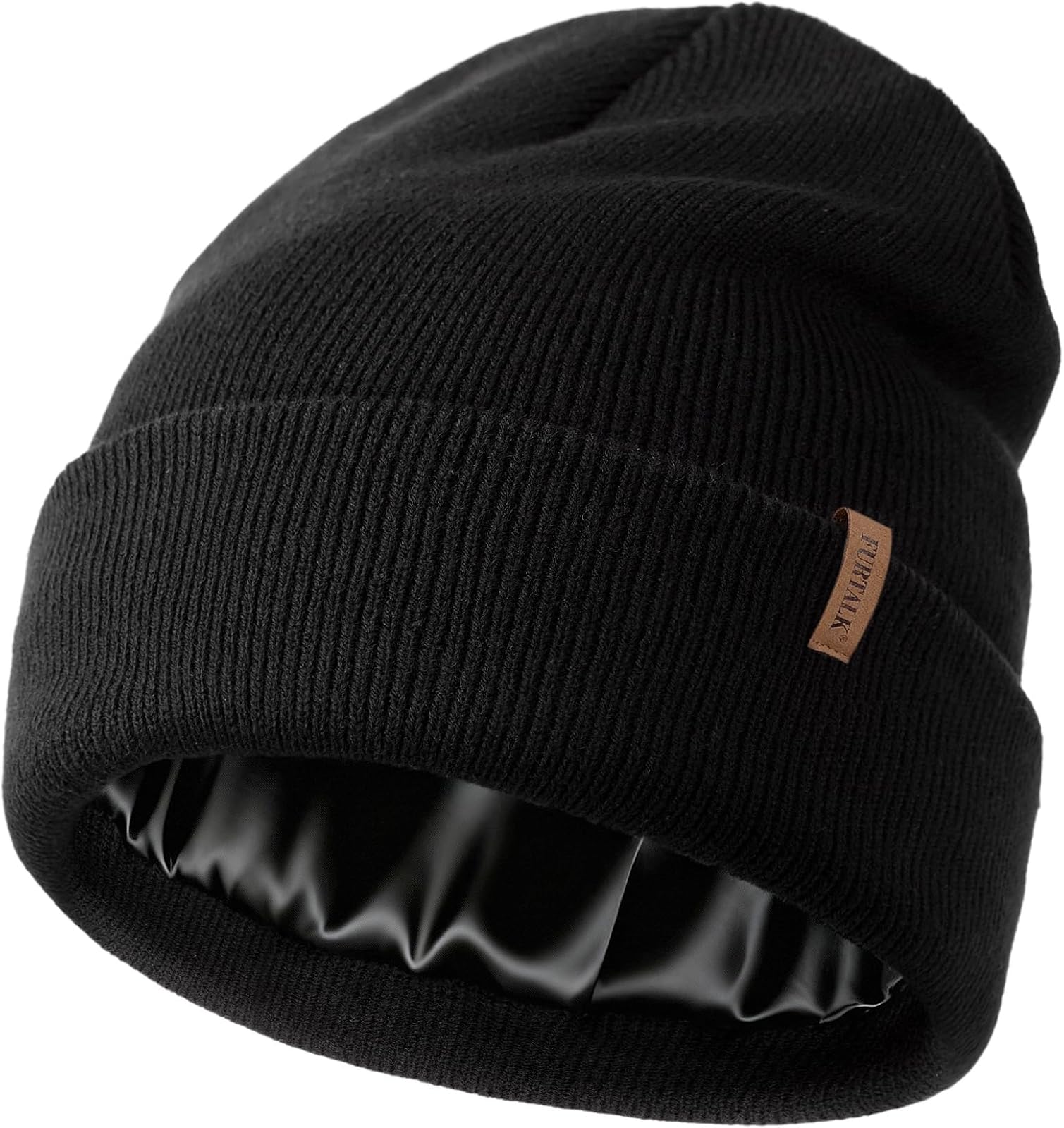 Satin lined slouchy beanie