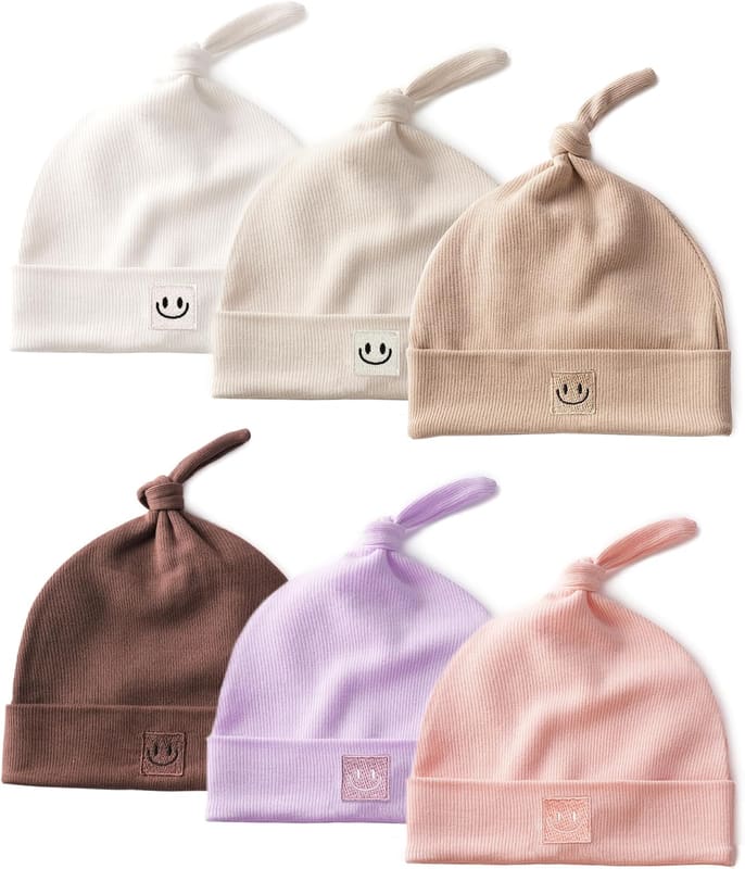 Soft newborn knot beanie